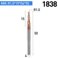 Huhao ดอกกัดเจาะจมูกเรียว Hrc55 2ชิ้น/ล็อตบิตแกะสลัก D4-d10mm เครื่องตัดมิลลิ่ง Cnc เคลือบสารประกอบของธาตุคาร์บอนทังสเตน