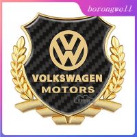 สติกเกอร์ตกแต่งป้ายรถ VW สติกเกอร์โครเมี่ยมตรารถยนต์โลโก้รถ VW 3D โลหะคาร์บอนไฟเบอร์ติดประตูรถ Vip Decals Trunk Tag อุปกรณ์ตกแต่งรถยนต์ตกแต่งโปโลกอล์ฟโฟล์คสวาเก้นพอยเตอร์ Santana Jetta Passat R-Line Eos Gts Roc Bora