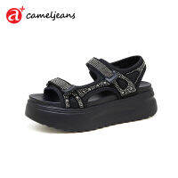 Cameljeans รองเท้าแตะลําลอง พื้นนิ่ม กันลื่น เหมาะกับเดินชายหาด สําหรับผู้หญิง