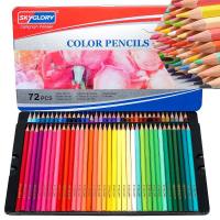 New Oily Colored Pencil Metal Box Set Childrens Drawing Pencil Environmental Writing Supplies Birthday Gift