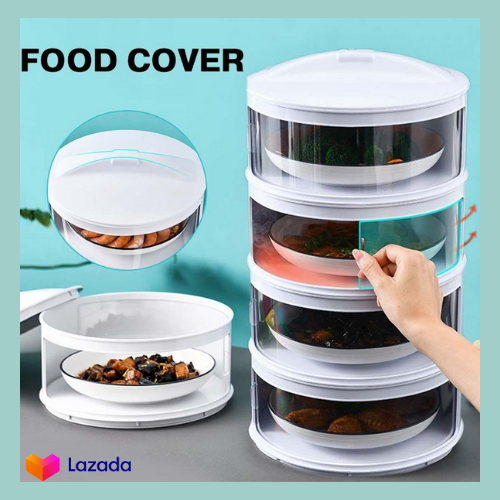 multi layer food cover stackable plate