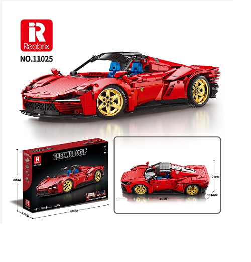 Có sẵn] Đồ chơi Lắp Ráp mô hình Technic nonlego 11025 Siêu xe Ferrari  Daytona SP3 Speed Build Fit (1958 mảnh) 