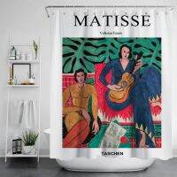 มอร์เดน Matisse ม่านอาบน้ำผ้ากันน้ำสีทึบม่านอาบน้ำสำหรับห้องน้ำอ่างอาบน้ำขนาดควีนไซส์กว้าง 12 ตะขอ 180 * 180 ซม