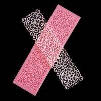 【Ready Stock】 ❀⊙ C14 Silicone Sugar Lace Embossing Impression Mat Mould Cake Decorating