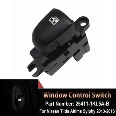 ™❃ 25411-1KL5A-B New Electric Power Window Switch Button With Red Light For Nissan Qashqai Altima Sylphy Tiida X-Trail 2011-2016