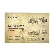 Giấy vẽ-Sketch paper cao cấp Takeyo khổ A4 160gsm-20 tờ,màu vàng ngà