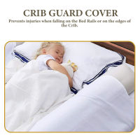 OULII 2pcs แขนกันบัมเปอร์ปลอกหุ้ม Crib Guard Bed Rail ครอบคลุม Crib Guard Supple Covers