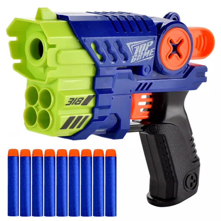 Air Blaster Nerf New Design With 9 Pcs Soft Bullets 