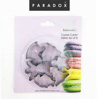 Paradox พาราด็อกซ์ : พิมพ์กดคุ๊กกี้สแตนเลส รูปคริสมาส  6 ชิ้น  Cookie Cutter XMAS Set of 6.   XMAS Christmas Party New Year High Quality