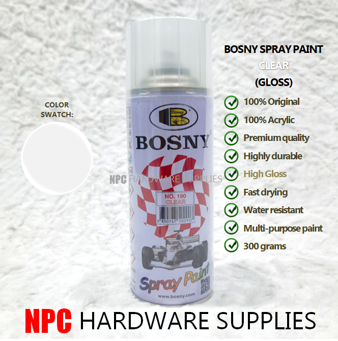 BOSNY SPRAY PAINT CLEAR Lazada PH