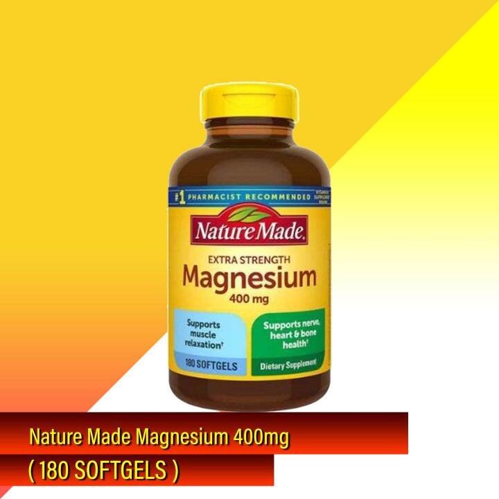Extra Strength Magnesium 400 mg ( 180 Softgels ) Lazada PH