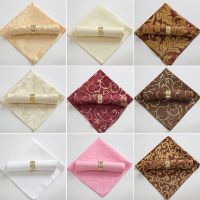 ❀㍿✗ 10pcs/lot 48x48cm Table Napkins Square Polyester Fabric For Birthday Christmas Festival Home Hotel Wedding Party Dinner Napkins