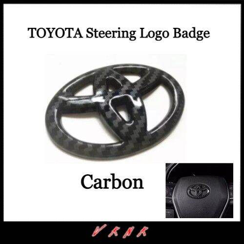 Steering Wheel Emblem Cover Carbon Logo Badge Decals For Toyota Cars Lazada PH