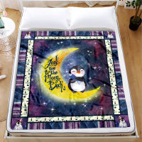 Cartoon Penguin Unicorn Throw Blanket Couch Quilt Cover Travel Bedding Outlet Star Blanket Flannel Blanket Bedspread