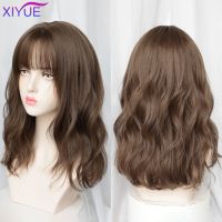 【jw】⊙  XIYUE Synthetic Wig Short Bob With Bangs Hair Wigs