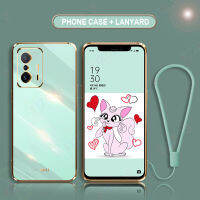 เคสโทรศัพท์เคสสำหรับ Xiaomi Mi 11T 12T 11 Pro Lite 5G NE เคลือบขอบตรงพร้อมเคสโทรศัพท์มีสายคล้องเคสโทรศัพท์ฟรีเคส TPU นิ่มป้องกันการตกเต็มกล้องปกป้องด้านหลังขายดี