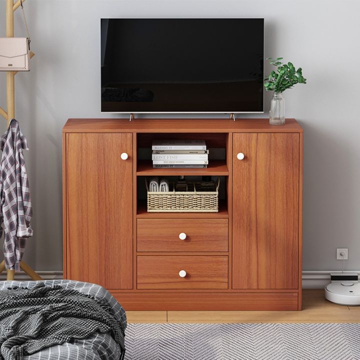 Cod] Tall Tv Cabinet Modern Minimalist Economical Heightened Bedroom Drawer  Living Room Locker Wall | Lazada Ph