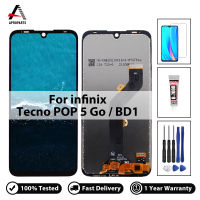 6.1 ต้นฉบับสำหรับ Tecno POP 5 Go BD1จอแสดงผล LCD Touch Screen Touch Digitizer Assembly เปลี่ยนแผงสัมผัสไม่มี Dead Pixel + เครื่องมือฟรี + กระจกนิรภัย