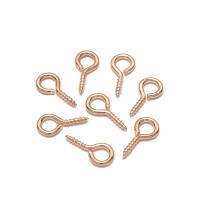 200Pcs Eye Hooks ขัดอย่างประณีต Hand Made Pure Color Small Screw Eye Pins สำหรับเครื่องประดับทำ DIY Crafts