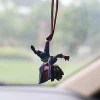 【jw】○  O Joker Pendurado Figuras de Ação Pingente De Carro Anime Palhaço Enfeites Espelho Retrovisor Decoração Interiores Acessórios Presentes