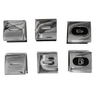 1Set Car Window Switch Button Gas Door Switch Trim Cover Parts Accessories for GT 2004-2017 Power Window Lifter Chrome