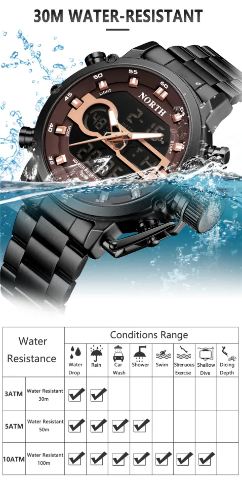 North sport watch outlet water resist 30m