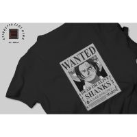 นิยม การ์ตู เสื้อยืดลำรอ Anime Shirt - One Piece - Wanted Poster - Shanks