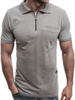 A new simple man pure lapel casual short sleeve T-shirt short-sleeved