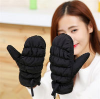 Winter Outdoor Gloves Female New Thickened Fashion Pure Color Riding Skiing Sports Warm Anti Skid Windproof Accessories Mittens