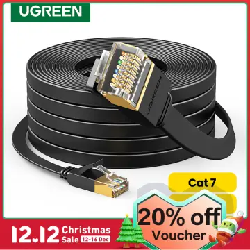 0.5m CAT5 Network LAN Cable Ethernet Patch Lead RJ45 - Black