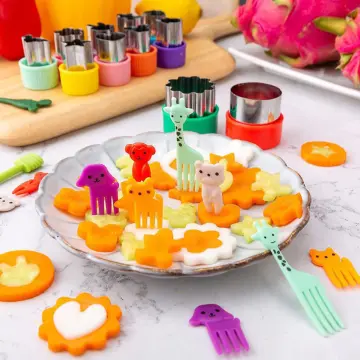 Vegetable Cutter Shapes Set, 24Pcs, Mini Cookie Cutters Set Fruit Cookie  Pastry