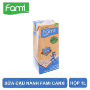 HỘP 1 LÍT SỮA ĐẬU NÀNH FAMI CANXI NGUYÊN VỊ VINASOY