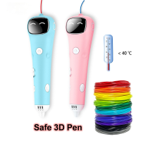 3D Pen Low Temperature Anti-Scald 3D Printing Pen 20 Kinds of Color PCL Filament Creative Gift Safe 3D Pen Educational Toys