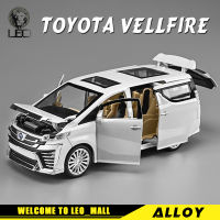 LEO 1:24 Toyota Vellfire MPV Diecast รุ่นรถของเล่นรถสำหรับของเล่นเด็กรถสำหรับของขวัญเด็กสำหรับวันเกิด