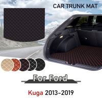 สำหรับ Ford Kuga 2013 2014 2015 2016 2017 2018 2019ลำตัวไลเนอร์กระบะเสื่อปูพื้นแผ่นรองเท้าบูทแผ่นรองกระโปรงหลังรถรถลำเลียงลำต้นอุปกรณ์เสริม