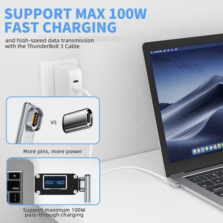 usb-c-magnetic-adapter-24pins-type-c-connector-40gbp-s-pd-100w-fast-charging-converter-for-thunderbolt-3-ipad-macbook
