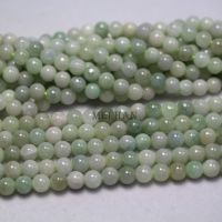 Meihan Freeshipping (2strands/set) natural 6mm Burma Jade smooth round stones beads for jewelry making DIY design