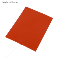 Knights House แผ่นซิลิโคนกันน้ำถังน้ำมันเครื่อง100W 12V, แผ่นทำความร้อนยางรองถังน้ำมันเชื้อเพลิงอเนกประสงค์อุปกรณ์ให้ความอบอุ่น