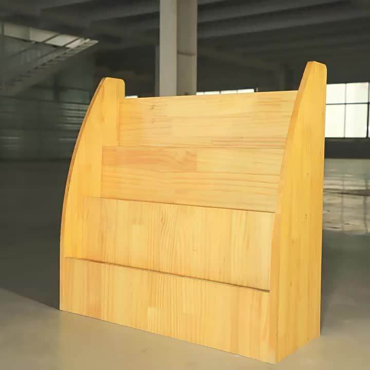 Kindergarten Bookshelf Montessori Triangle Bookcase Storage Toy