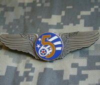 tomwang2012. Fifth US Air Force 5th AF USAF Military Pilot Wing Badge Insignia Metal Pin