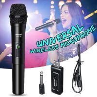 UHF USB 3.5mm 6.35mm Wireless Microphone Megaphone Handheld Mic with Receiver for Karaoke Speech Loudspeaker