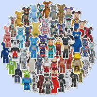 50 Bearbrick สติกเกอร์บนแล็ปท็อปรถยนต์ศัพท์รถจักรยานยนต์กระเป๋าตกแต่งพีวีซีกันน้ำสติ๊กเกอร์ของเล่น