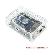 Orange Pi PC Plus เคสอะคริลิคโปร่งใสกล่องใสป้องกัน Enclosure พัดลมฮีทซิงค์ Power Suplpy สำหรับ Orange Pi PC