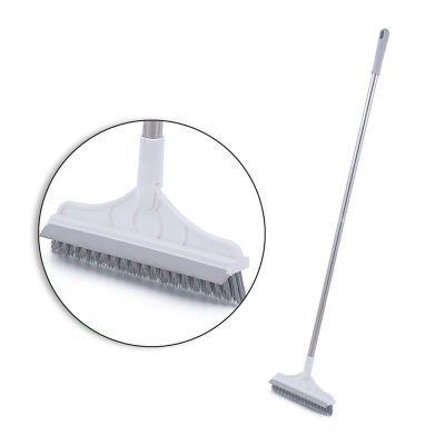 Floor Scrub Brush 2 In 1 Long Handle Wiper Stiff Bristle Window Cleaning Tools