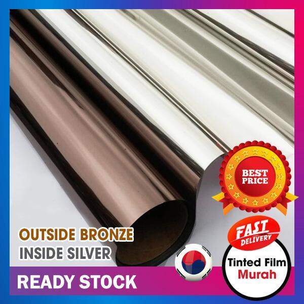 Free* TOOLS】Reflective Window Film Outside Bronze Inside Silver