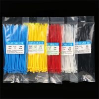 100Pcs/pack Colorful Factory Standard Self locking Plastic Nylon Cable TiesWire Zip Tie Random Color 3x150mm width 2.5mm