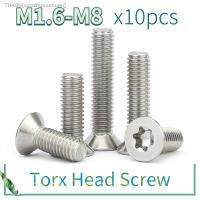 ✣♙ 10pcs/lot A2-70 Stainless Steel Six-Lobe Torx Flat Countersunk Head Screw Bolts M1.6 M2 M2.5 M3 M4 M5 M6 M8 GB2673