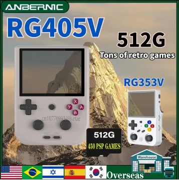 RG405V RG351V ANBERNIC PSP PS2 Games Retro Handheld Game Player 4'' IPS  Touch Screen WIFI Android 12 Unisoc Tiger T618 Boy Gift