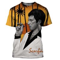 2023 newhot ขายภาพยนตร์ Scarface ผู้ชายผู้หญิงแฟชั่นใหม่เย็น3D พิมพ์เสื้อยืดสบายๆสไตล์ฮาราจูกุ vestrt streetwear O versize ท็อปส์