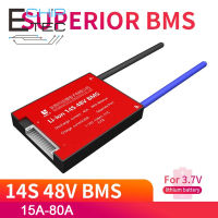 1ชิ้นแบตเตอรี่18650 14S 48V 15A-80A แผ่นป้องกัน BMS พอร์ตสาธารณะที่มีความสมดุล